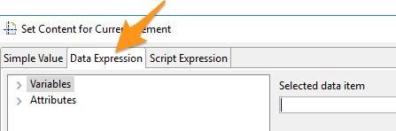 Expression tab: e. Expand the Attributes section f.