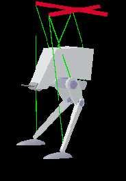 Figure 3: The IceTrooper from the movie Star Wars. In order to display its legs, the link display mode was used, while for its head and body we used the rigid group display mode.