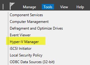 Hyper-V Manager. 7.