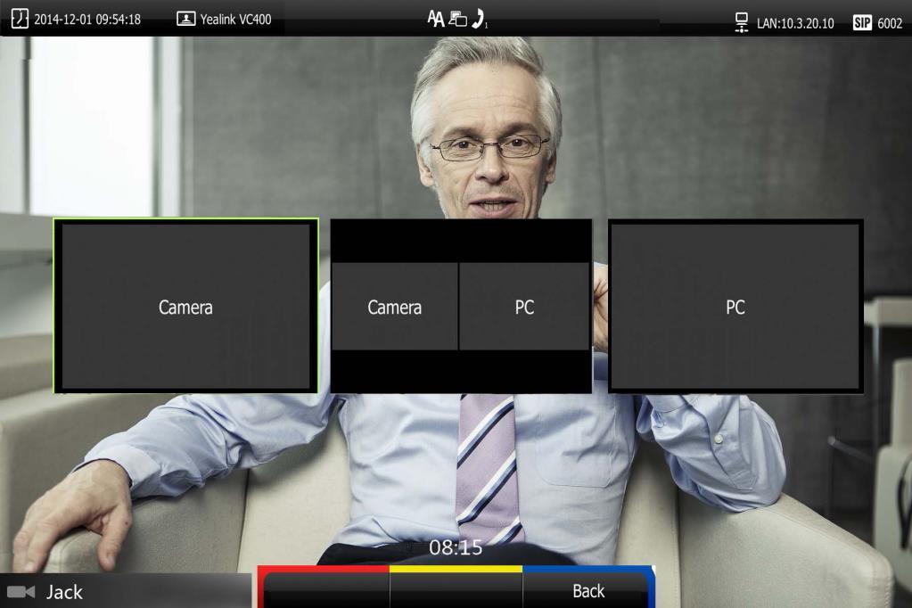 To start/stop presentation during a call by changing the video input source: 1. Press.