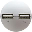1A USB PORT 5. 2.1A USB PORT 6. 9-V CHARGERS 7.