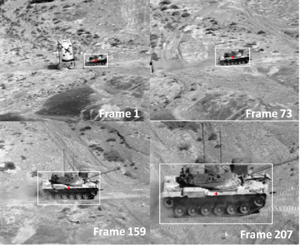 Figure 1: Maneuvering vehicle sequence with the tracing results. 4.1 Sequence 1: Maneuvering Vehicle In the first sequence, we want to trac a vehicle.