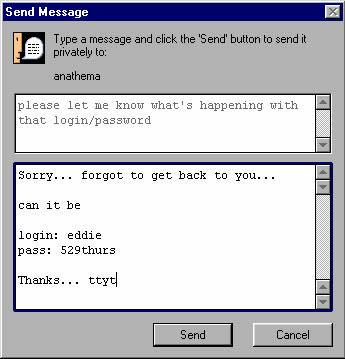 After you ve decided that you want to reply to the message, click the Reply button. A private message window will appear.