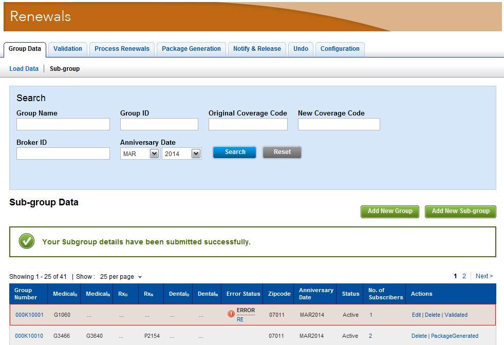Figure 155. Subgroup Details Confirmation Or Click Broker Details to navigate to the Broker Details page. 8.2.
