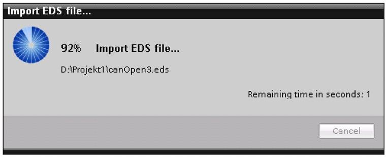 5. Click "Import EDS file" 3. The "Import EDS file" window is displayed. 6.