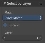 The mesh object gets deselected. Type Type is a drop-down box where you can choose the object type to select again. All by Layer Selects all object in the defined layer.