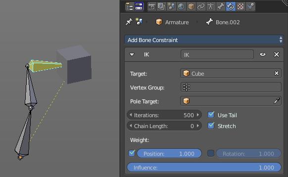Clear Pose Constraints Removes all bone constraints modifiers from the bone. Inverse Kinematics Inverse Kinematics is a menu with two isolated items from the whole bone constraints menu.