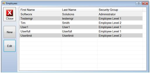For assistance in creating the securities to be used by employee accounts, please see the security section.