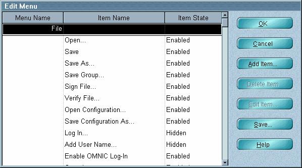 Edit After you customize the menus, you can save your menu configuration in a configuration file that can be opened later.