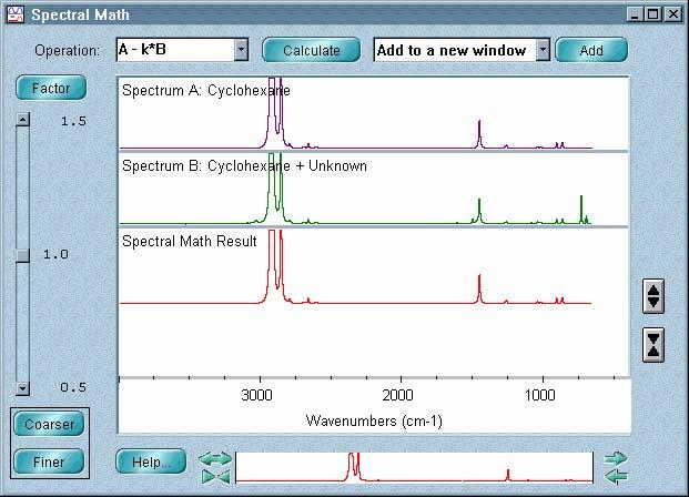 Process If you want to add two spectra or subtract one from another, the spectra must have the same Y-axis unit.