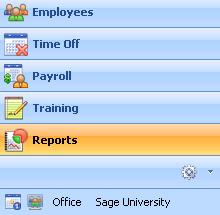 Payroll, or Reports > Training.