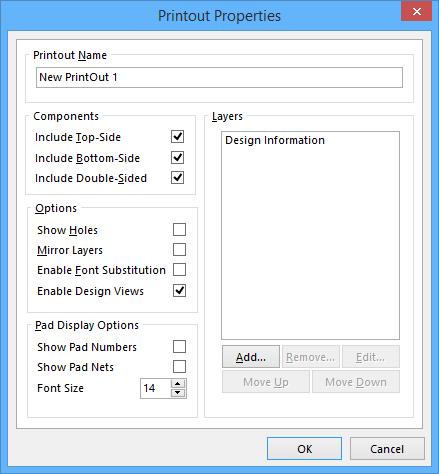 Configuring a Printout A newly added printout can be configured, or the configuration of an existing printout edited, by accessing the associated Printout Properties dialog.