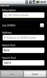 Remote Management Software (ATVision Pro) Description: Enter the DVR name to use in the ATVision Mobile program. Use DVRNS: If the DVR uses the DVRNS function, enable the Use DVRNS option.