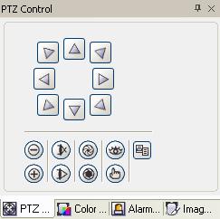 Remote Administration System Plus (RASplus) PTZ, Color and Alarm Out Control Panels Three panels allow PTZ control, color control, and