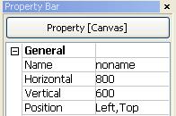 (Background) button on the toolbar Go to the Property [Canvas] tab and set the background image information.
