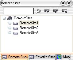 Remote Administration System Plus (RASplus) Remote Sites Panel The Remote Sites Panel displays a list of remote sites registered during RASplus System setup and a list of installed cameras at the