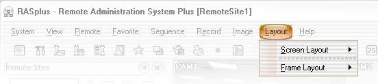 Remote Administration System Plus (RASplus) NOTE: The Record menu can also be accessed using the toolbar controls. Starts or ends panic recording.