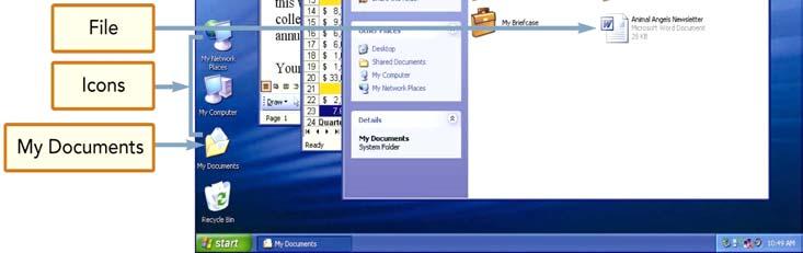 application software Icons Pointers Windows Menus Dialog boxes Help