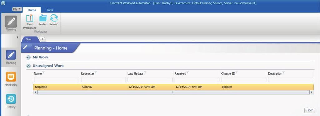 Click here to watch a video that demonstrates the steps listed above regarding Workload Change Manager.