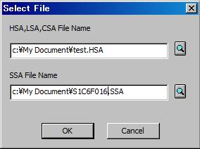 2.5.4.1 LOAD (HSA,LSA,CSA FILE) Function : Loads the user data file (with.hsa, LSA, CSA extension) onto memory in a PC.