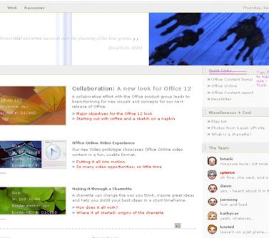 VARIOUS INTRANET SITES OFFICE ONLINE