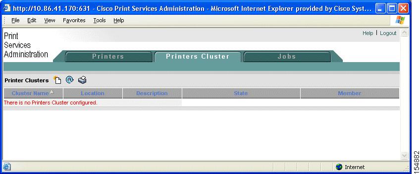 Chapter 13 Configuring Print Services The printer cluster appears as a single print queue to Microsoft clients using the WAAS print server.