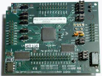 Version 2.2 March 26, 2003 The following is a photo of the MC9S12T64 CPU module which depicts the jumper configurations.