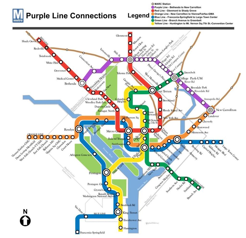 Case for the Project Intermodal Connections 4 Metro lines 3 MARC