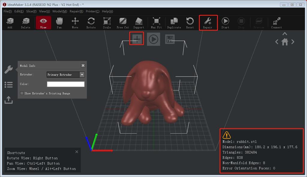 3 Let s Print! As you have finished the installation, you can now begin to use ideamaker and prepare files to print. Here are the first steps. 3.1 Import.STL files Click the button "+" to import.stl,.