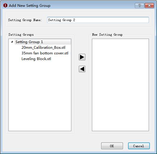 5.2.1.1 Add New Setting Group refers to add a new setting group. A dialog will pop-up after pressing "+" button as Figure 5.