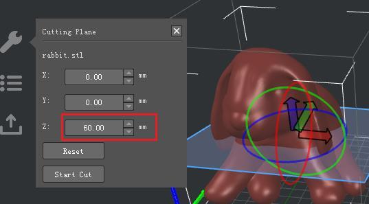 28: Click red circle to rotate the "Cutting Plane".