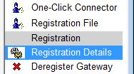 After double-clicking the Registration Details tool, a dialog will appear showing the basic details of the relevant Access Gateway registration; selecting the Management tab will reveal the