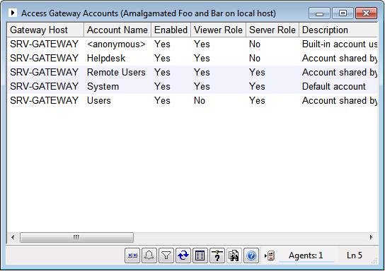 Basic Account Management Nearly all account management operations are performed using the Accounts tool, found in the Management section of an Access Gateway