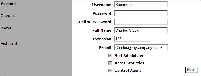 Supervisor: Scheduler 3.7 Account Details The administrator creates supervisor accounts 72 and can amend those accounts.