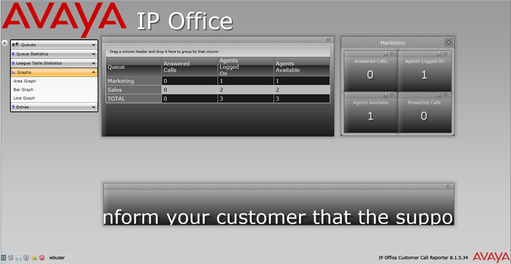 5. Wallboard The IP Office Customer Call Reporter administrator can create wallboard accounts.