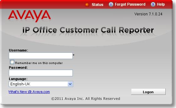 6. Logging In This refers to logging in to the IP Office Customer Call Reporter web client, not to logging in to a telephone calls. 6 to receive.