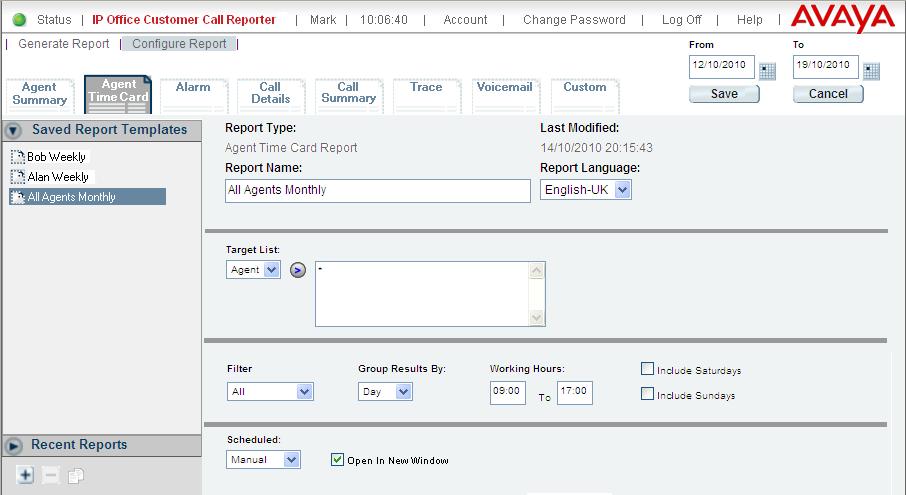 Supervisor: Reports 3.3. Creating/Editing Reports Use the process below to enter the settings for a report. That report can then be run immediately or saved for later use.