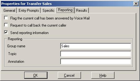 Supervisor: Reports No. of When a call reaches a named action it is counted as an answered call for that name. No. Lost If, having reached a named action, the call is disconnected by the caller or by the voicemail server before it reaches another named action, it is counted as lost.