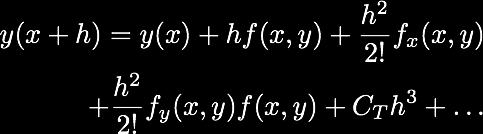 Second- Order Runge- Ku(a Methods Another notation for partial derivatives: hence (8.