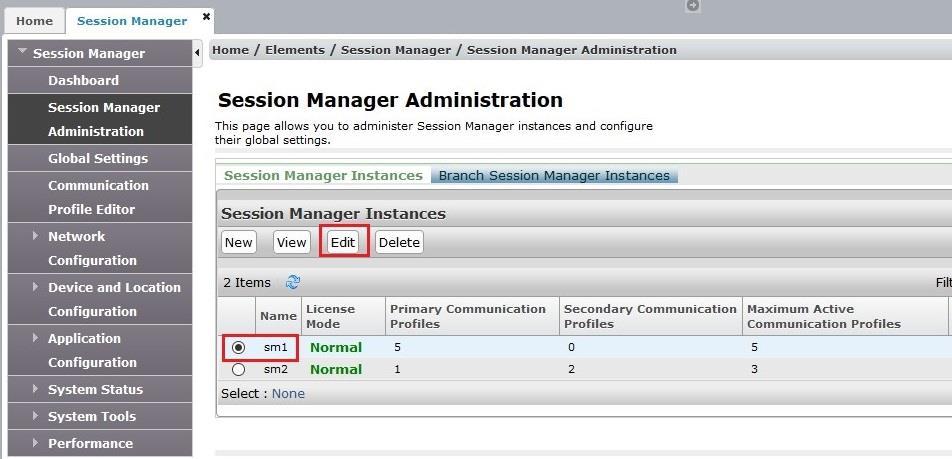 Session Manager. 2. Click Session Manager Session Manager Administration.