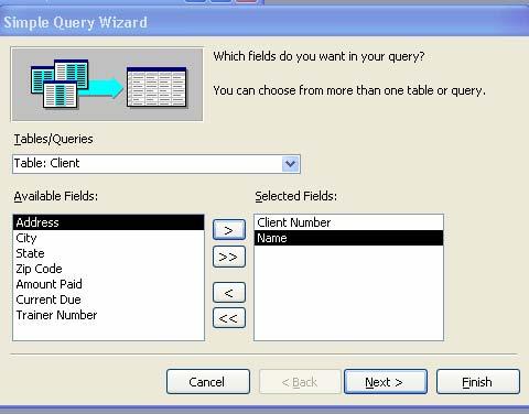 Using the Simple Query Wizard to Create a Query (p. AC 34) 4.