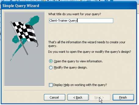 Using the Simple Query Wizard to Create a Query 5.