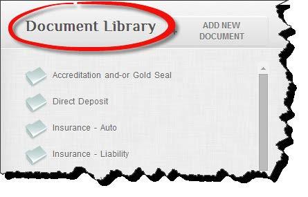 3.4 Uploading Documents Start on your home screen. The document library can be accessed from any agreement application.