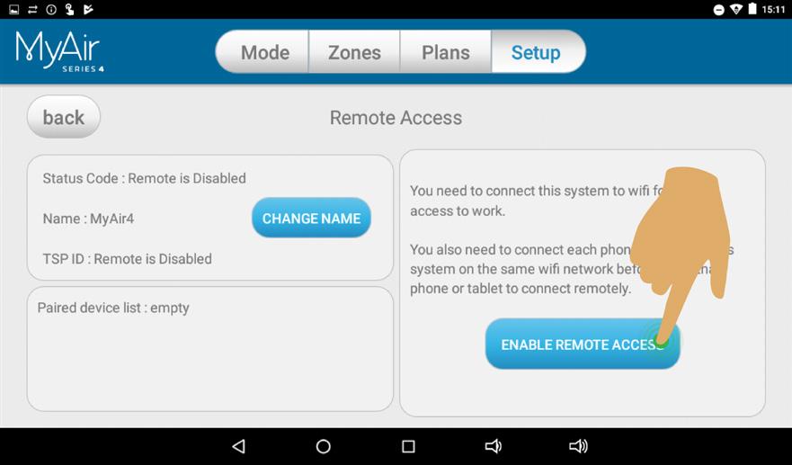 These instructions show how to enable/disable remote access. HINT: Disabling remote access also clears all paired smartphones/tablets.