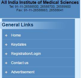 Click on Recruitments tab available on home page of our website www.aiimsexams.org.