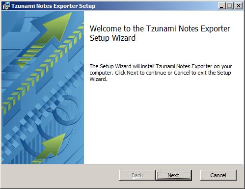 INSTALLING TZUNAMI NOTES EXPORTER You must install Tzunami Notes Exporter on a machine having Notes client or Domino Server v5 or higher (these can be setup before or after the exporter is installed).