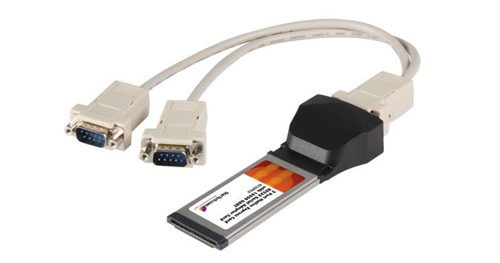 The EC1S952/EC2S952 adapter cards will simply slide into the Expresscard slot on the laptop. Push the card all the way in, until it clicks and locks into place.