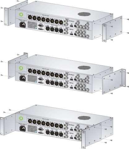 3 ²Caution For stability and safety, whichever mounting method you choose, make sure to fasten each rackmount bracket to MXO2 Rack using all four supplied screws.