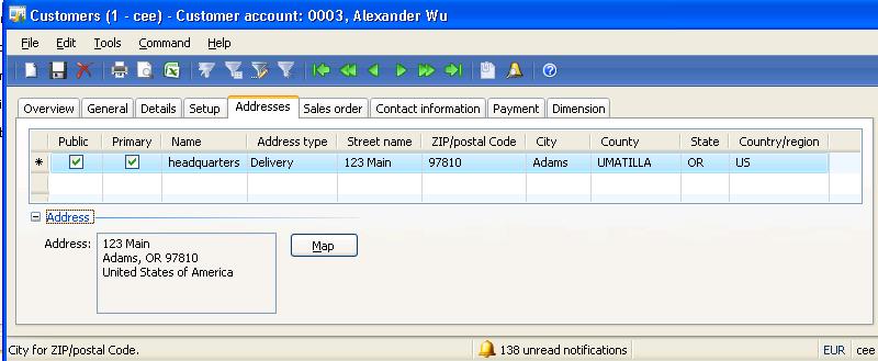 5. Select the Contact information tab.