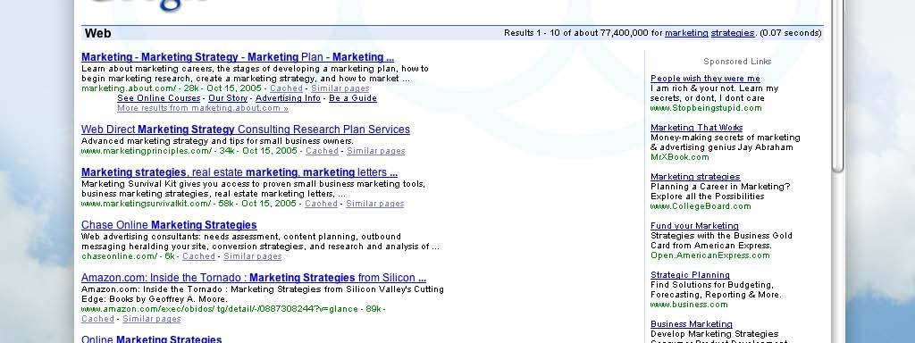 Both Organic (Free) and Paid Search Placements